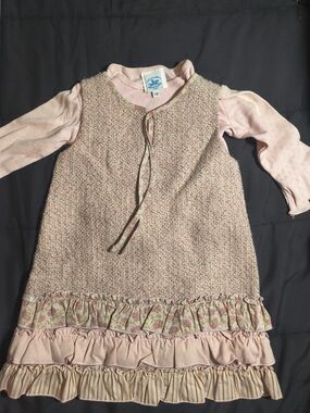 Pink Layered Girls'Dress - 12 Months